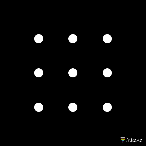 Can you connect the 9 dots using 4 straight lines?