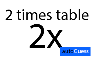 Ascending Multiplication Table 2 - Learn while playing with autoGuess by Inkono