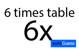 Ascending Multiplication Table 6 - Learn while playing with autoGuess by Inkono