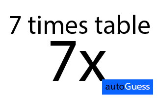 Ascending Multiplication Table 7 - Learn while playing with autoGuess by Inkono