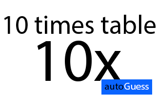 Ascending Multiplication Table 10 - Learn while playing with autoGuess by Inkono