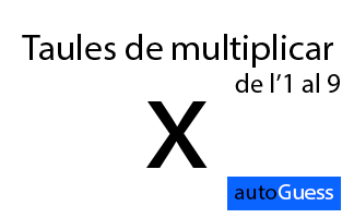 Taules de multiplicar del 1 al 9 - Aprèn jugant amb l'autoGuess de Inkono