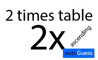 Ascending Multiplication Table 2 - Learn while playing with autoGuess by Inkono